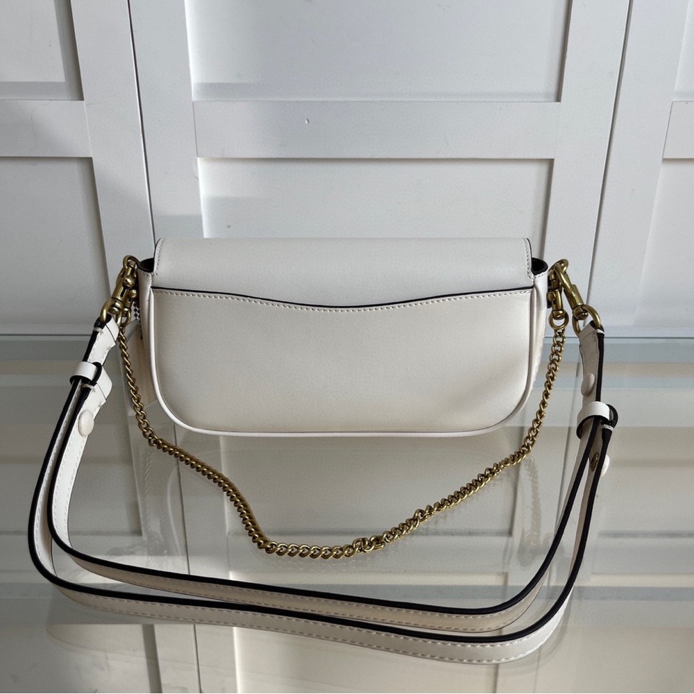 Coach Cream Leather Crossbody with Gold 'C' Accent - Picture 3 of 8